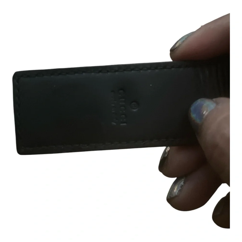 Authentic GG Black leather money clip